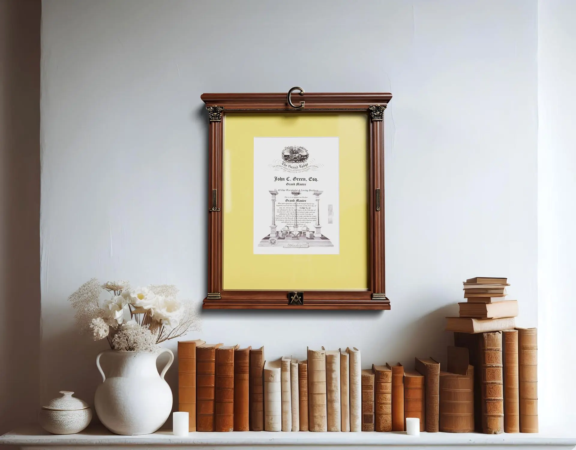 Masonic frame, certificate frame
